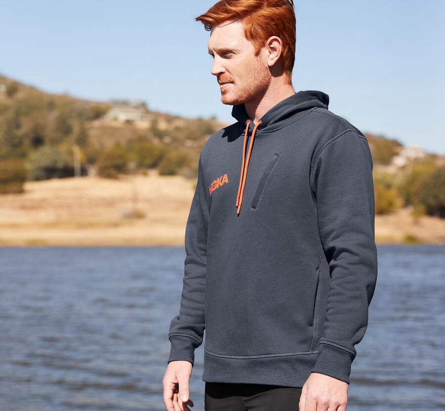 Hoka One One Hoodie Mens Blue - Performance - 40967CXYJ